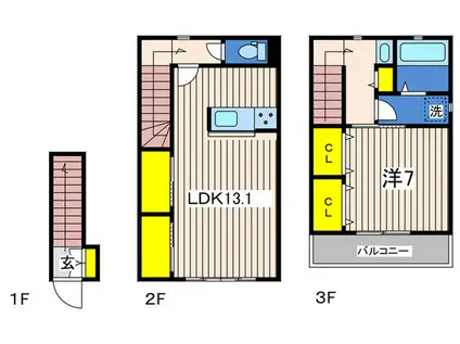 マ・ピエス壱番館(1LDK/1階)の間取り写真