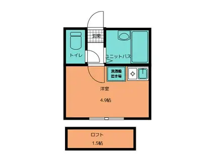 ノーザンロード新小岩(ワンルーム/3階)の間取り写真