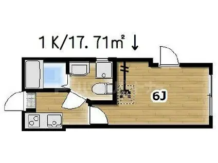 FOREST TAKASAGO(1K/2階)の間取り写真