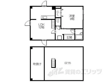 エンゼルプラザ(1LDK/4階)の間取り写真
