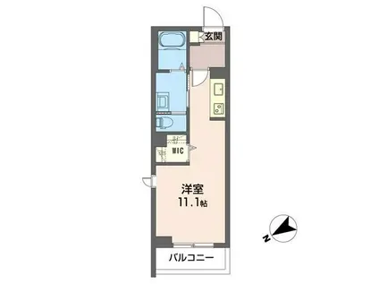 クオリスタ都賀(ワンルーム/3階)の間取り写真