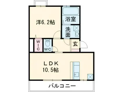 コンフォールY(1LDK/2階)の間取り写真