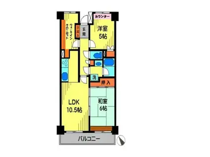 ガーデンピア樹光(2LDK/8階)の間取り写真