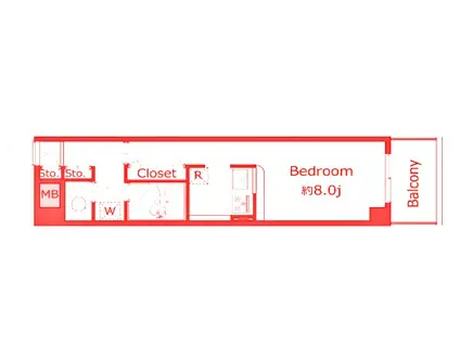 フォートレスニイヤ(ワンルーム/4階)の間取り写真