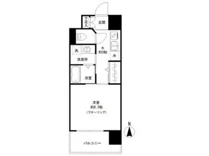 セシオン太閤(1K/7階)の間取り写真