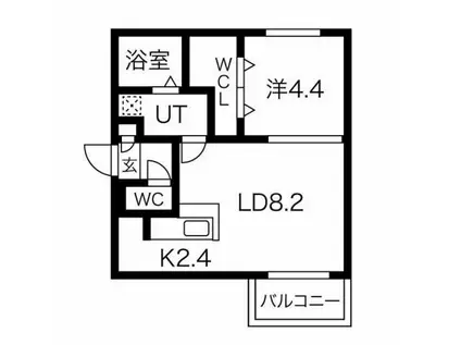 SOMNIUM八軒(1LDK/2階)の間取り写真