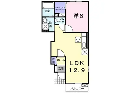 アンソレイエ(1LDK/1階)の間取り写真