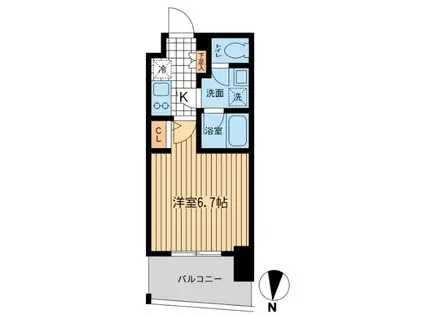 KDXレジデンス大山(1K/7階)の間取り写真