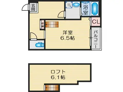 SERIEUX(1K/1階)の間取り写真