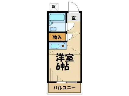 コーポアメニティII(1K/2階)の間取り写真