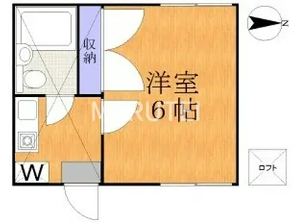 末長1514ハイツ(1K/1階)の間取り写真