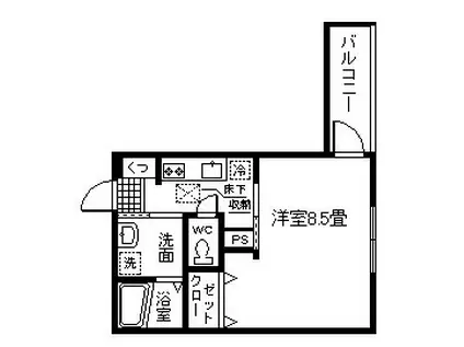 L.GIRASOLE(1K/1階)の間取り写真