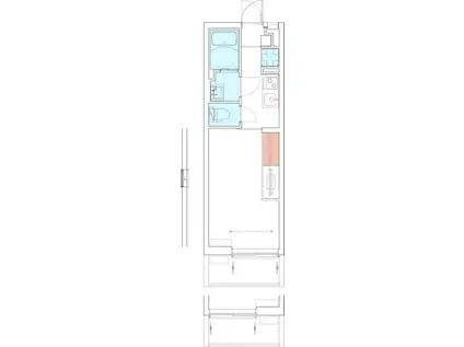 リブリ・サンマリー蕨(1K/3階)の間取り写真