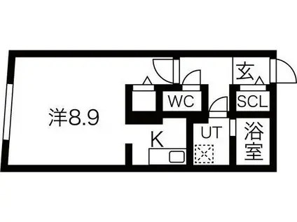 G VIVRE 岡崎駅前(1K/3階)の間取り写真