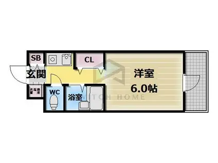 カサデルチルコ(1K/3階)の間取り写真