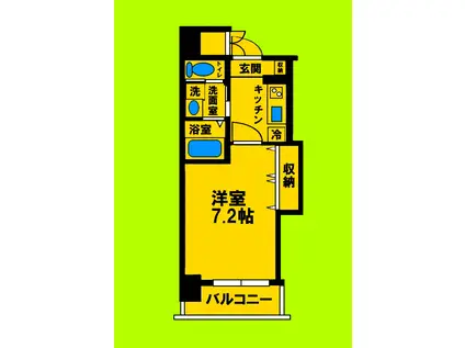 オリエンタル江坂(1K/9階)の間取り写真