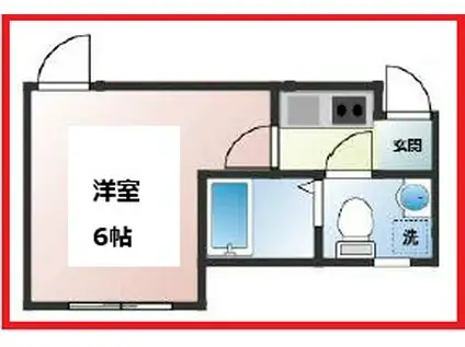 ゼスト西新井本町(ワンルーム/1階)の間取り写真