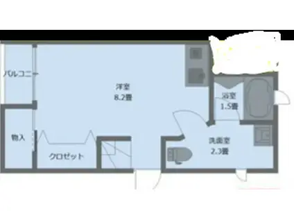 桜戸建てB(ワンルーム/1階)の間取り写真