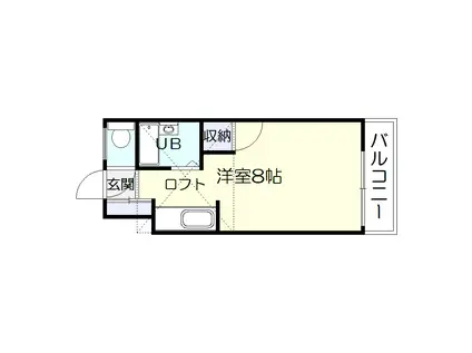 スパロー吉野(ワンルーム/2階)の間取り写真