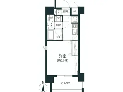 アクシオン百道エクシード(1K/4階)の間取り写真