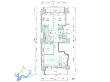 プレシス知事公館前ウエスト(3LDK/4階)の間取り写真