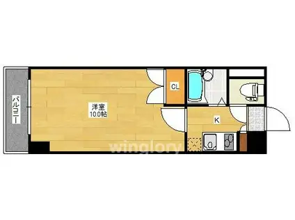 NO31 G-PROJECT天神(1K/7階)の間取り写真