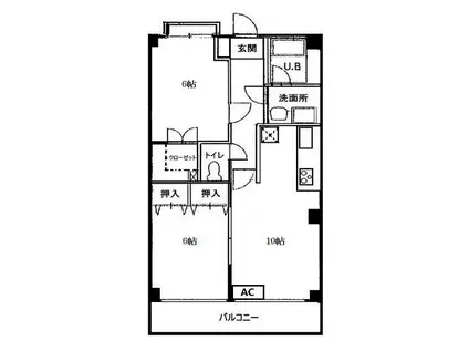 エマーレ板橋四葉(2LDK/1階)の間取り写真