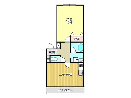 ヴィブレつばさIII(1LDK/1階)の間取り写真