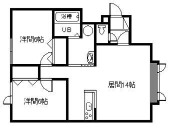 ハピネス2・5(2LDK/2階)の間取り写真