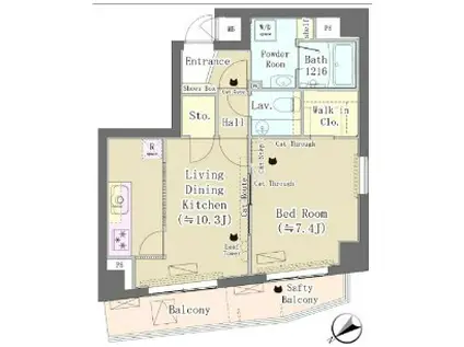 MAISON DE TAKAYA メゾンドタカヤ(1LDK/3階)の間取り写真