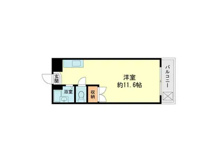 金隈アネックス(ワンルーム/3階)の間取り写真