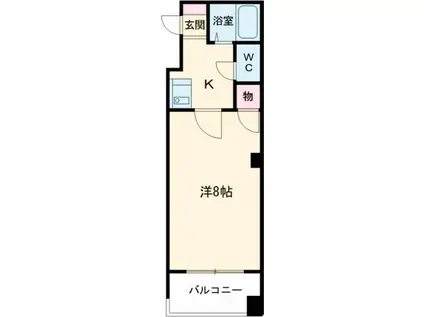 ワンダーウォール(1K/2階)の間取り写真