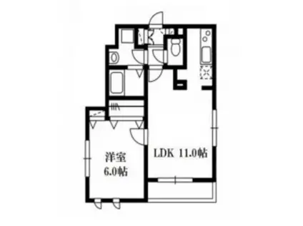 プランドール久里浜(1LDK/2階)の間取り写真