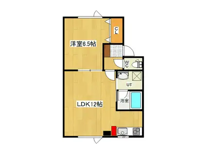 エミネンスK(1LDK/2階)の間取り写真