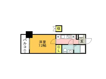 サヴォイ オーサーズプレイス(1K/8階)の間取り写真