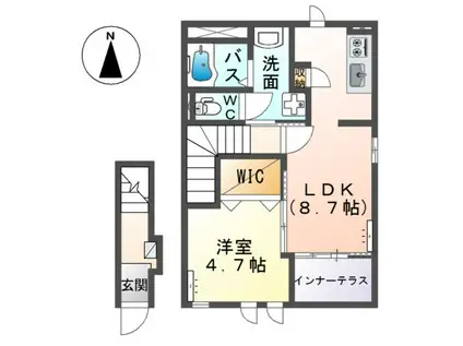 ドリーム シーティー(1LDK/2階)の間取り写真