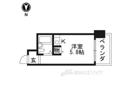 朝日プラザ鴨川Ⅱ(ワンルーム/4階)の間取り写真