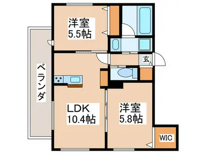 LA FAMIGLIA FELICE(2LDK/2階)の間取り写真