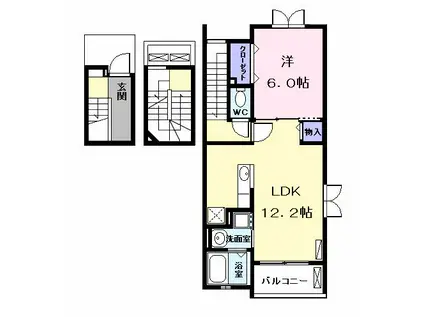 マーベラス花池(1LDK/3階)の間取り写真