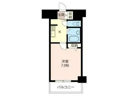 LASANTE錦糸町(1K/2階)の間取り写真