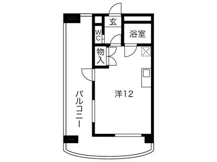 シャトレー平針(1K/5階)の間取り写真