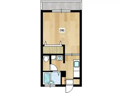 レジデンス平川(1K/1階)の間取り写真