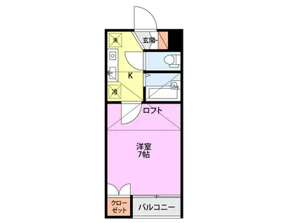 SAJAーさくら(1K/2階)の間取り写真