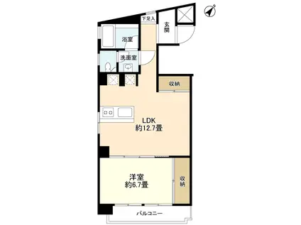 クインハイツ三田(1LDK/7階)の間取り写真