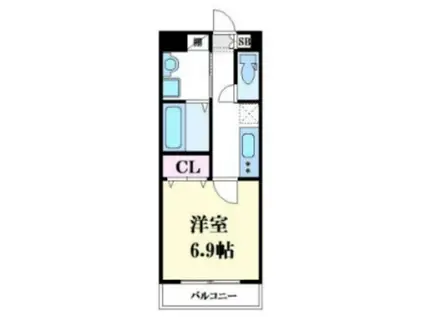 MISTRAL千代田町(1K/1階)の間取り写真