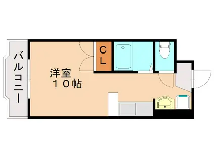COCO白木原(ワンルーム/2階)の間取り写真
