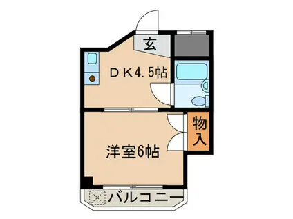 エスポアール貴生(1DK/4階)の間取り写真