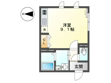 大田区大森西5丁目アパート(ワンルーム/2階)の間取り写真