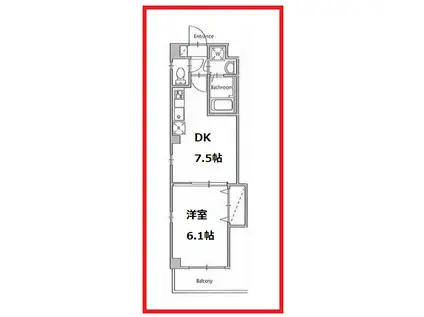 ソフィアヒルズ(1DK/4階)の間取り写真
