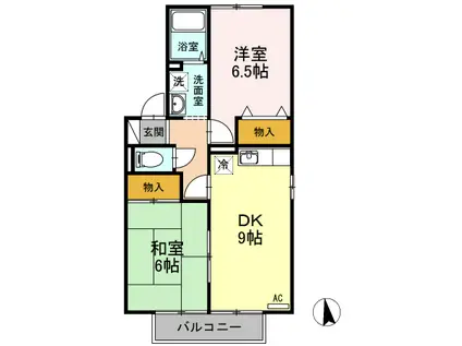 セジュール紗季(2DK/2階)の間取り写真